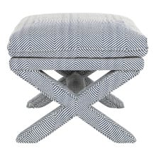 Blue Evelyn Chevron Stool